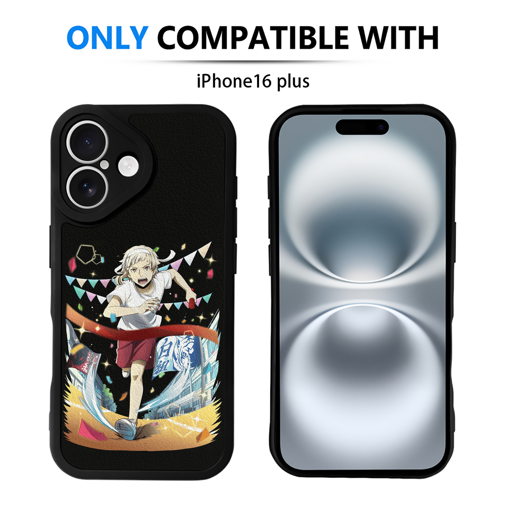 （画像用） 文豪ストレイドッグス Bungo Stray Dogs 【iPhone 16シリーズ対応】シリコンスマホケース（レザー調） 材質：シリコン